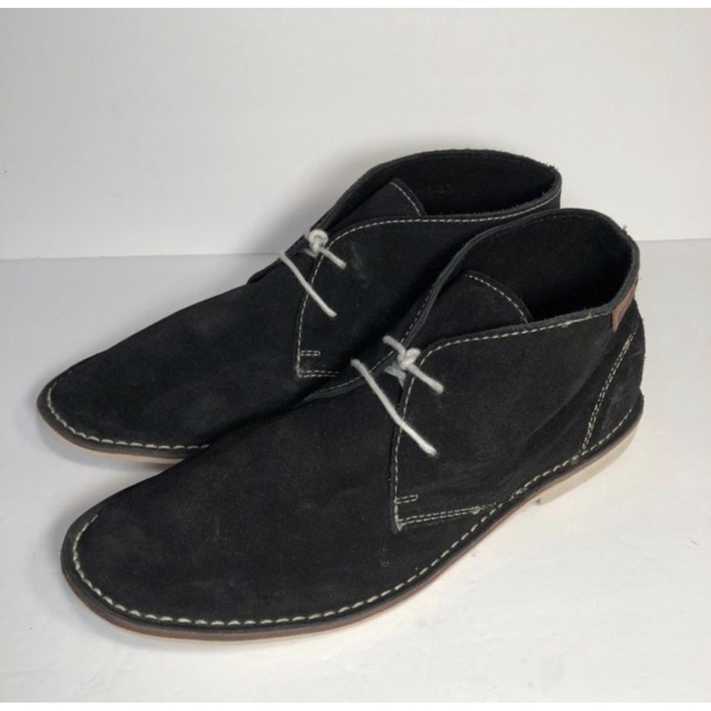 Bronx Black Suede Bootie's 42. Lace Up Ankle Dress Shoes